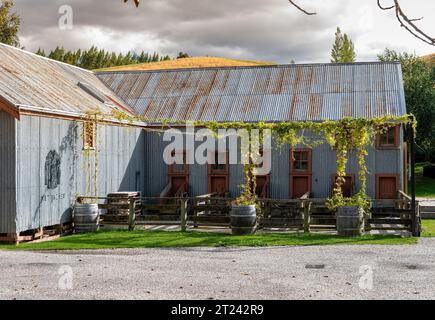 Wet Jacket Winery, Queenstown, New Zealand Stock Photo