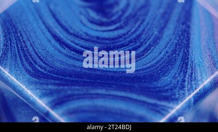 Shimmering ink background blue fluid wave edge Stock Photo