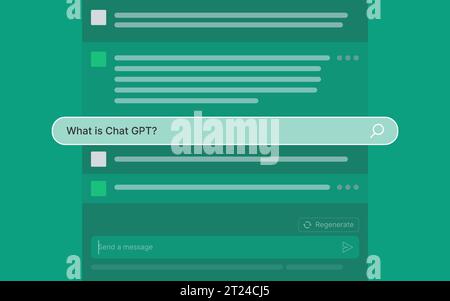 Chat Bot Illustration, Futuristic Robot Chat, Technology Communication Template , AI Deep Learning, Chatbot Artificial Intelligence, Cyber Bot  Stock Vector