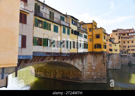 Florence, Italy. September 16, 2023. The Ponte Vecchio in Florence. High quality photo Stock Photo