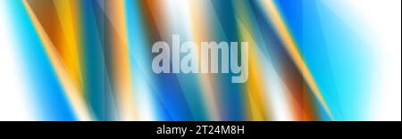 Colorful abstract shiny vector banner with smooth blurred stripes Stock Vector