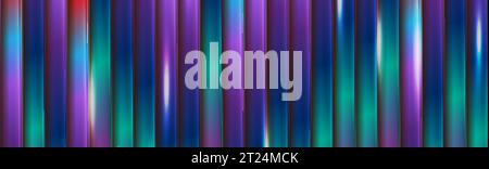 Colorful neon smooth stripes abstract tech background. Geometric vector banner design Stock Vector