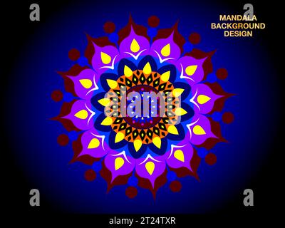 Colourful Mandala Background Design Resizeable Vector File Stock Vector