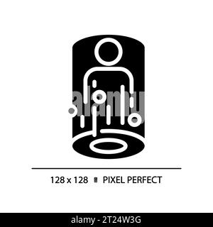 2D silhouette glyph style mixed reality icon Stock Vector
