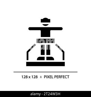 2D silhouette glyph style hologram icon Stock Vector