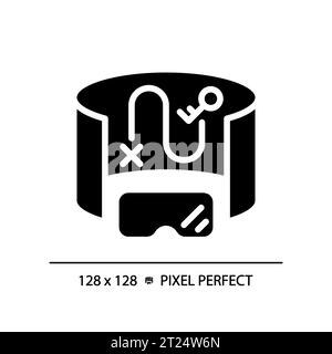 2D silhouette glyph style innovative mobile app icon Stock Vector Image ...
