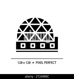 2D silhouette glyph style metaverse icon Stock Vector