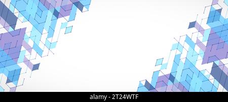 Abstract rectro colored  background in isometric style.  Vector Stock Vector