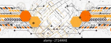 Abstract technology sphere background. Global network consept. Stock Vector