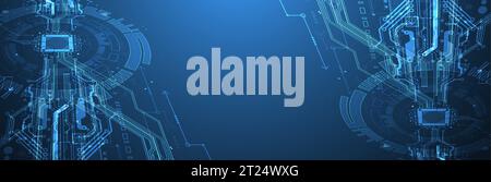 Abstract background on technological and scientific topics. CPU concept. Vector format. Stock Vector
