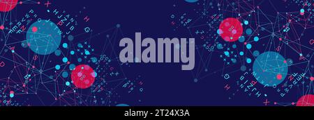 Abstract polygonal vector background with connecting dots and lines. Plexus effect digital data visualization. Stock Vector
