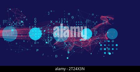 Abstract flowing wave lines. Design element for technology, science, modern concept. Stock Vector