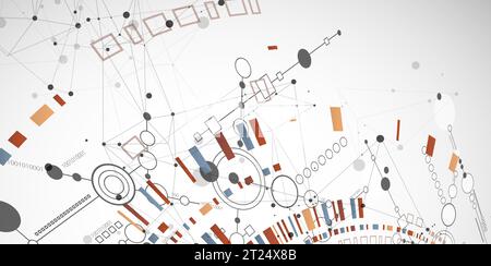Abstract background on technological and scientific topics. Vector format. Stock Vector