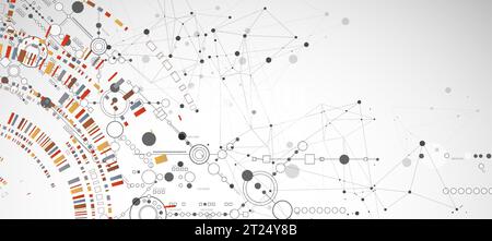 Abstract background on technological and scientific topics. Vector format. Stock Vector