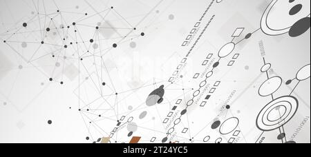 Abstract background on technological and scientific topics. Vector format. Stock Vector