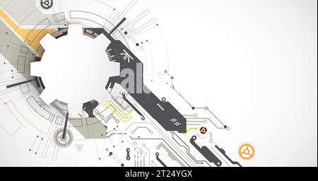 Abstract technology circuit board. Communication concept.. Vector Stock Vector