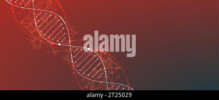 Science template, wallpaper or banner with a DNA molecules. Vector illustration. Stock Vector