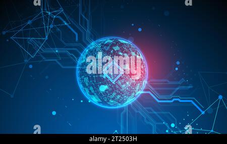 Sphere theme vector illustration. Digital technology background. Vector Stock Vector
