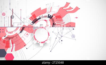 Scientific and technological ART concept. Abstract background with plexus effect. Vector Stock Vector