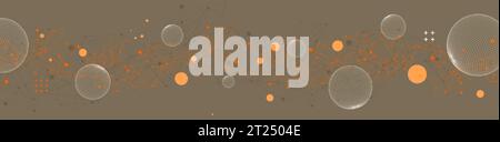 Abstract sphere background with plexus effect. 3D surface. Vector illustration. Stock Vector