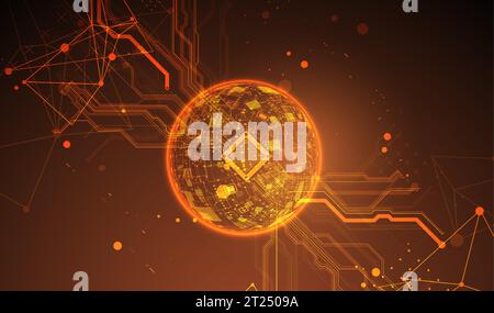Sphere theme vector illustration. Digital technology background. Vector Stock Vector