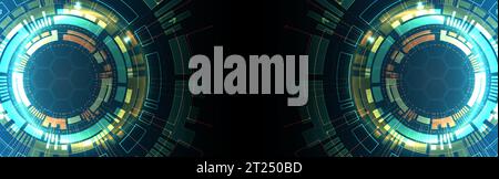 Abstract technology concept. Circuit board, high computer color background. Vector illustration Stock Vector