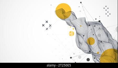 Modern science abstract background. Surface illustration. Vector. Stock Vector