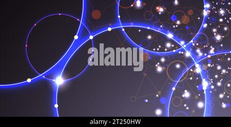 Abstract geometric vector background. Circle technology or science concept. Stock Vector