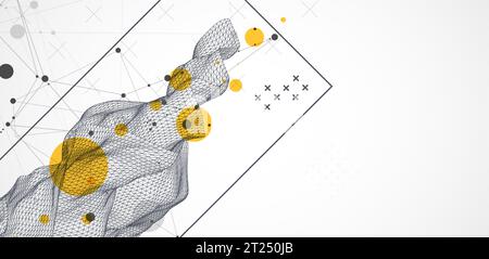 Modern science abstract background. Surface illustration. Vector. Stock Vector