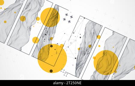 Modern science abstract background. Surface illustration. Vector. Stock Vector