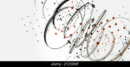 Template for science and technology presentation. Plexus style background. Stock Vector