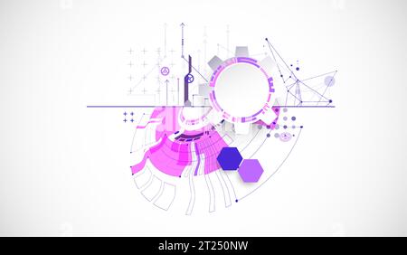 Scientific and technological ART concept. Abstract background with plexus effect. Vector Stock Vector