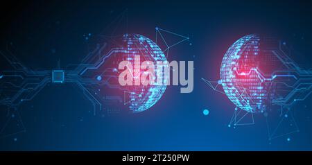 Sphere theme vector illustration. Digital technology background. Vector Stock Vector
