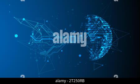 Sphere theme vector illustration. Digital technology background. Vector Stock Vector