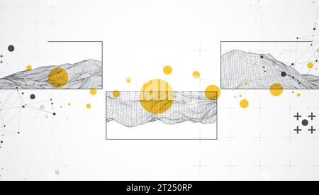 Modern science abstract background. Surface illustration. Vector. Stock Vector