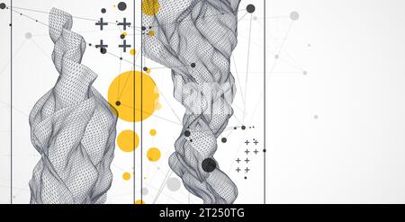 Modern science abstract background. Surface illustration. Vector. Stock Vector