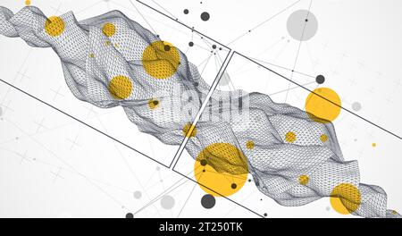 Modern science abstract background. Surface illustration. Vector. Stock Vector