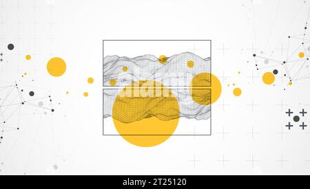Modern science abstract background. Surface illustration. Vector. Stock Vector