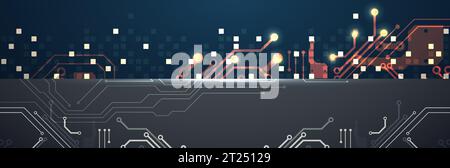 Vector illustration, Hi-tech digital technology and engineering theme Stock Vector