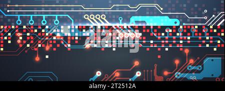 Vector illustration, Hi-tech digital technology and engineering theme Stock Vector