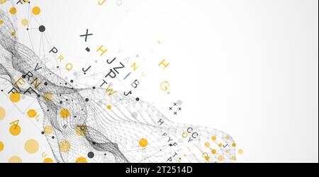 Abstract colorful background. Wireframe trendy fluid cover design. Stock Vector