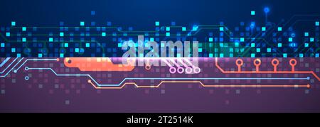 Vector illustration, Hi-tech digital technology and engineering theme Stock Vector