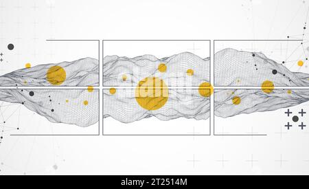 Modern science abstract background. Surface illustration. Vector. Stock Vector