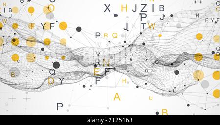 Abstract colorful background. Wireframe trendy fluid cover design. Stock Vector