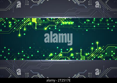 Vector illustration, Hi-tech digital technology and engineering theme Stock Vector
