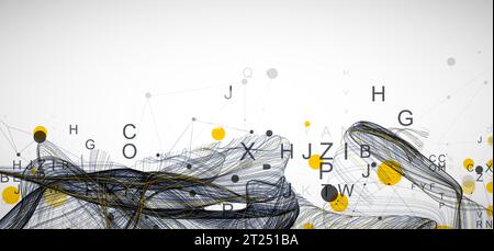 Abstract flowing wave lines. Design element for technology, science, modern concept. Stock Vector