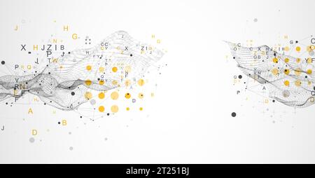Abstract colorful background. Wireframe trendy fluid cover design. Stock Vector