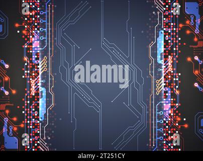 Vector illustration, Hi-tech digital technology and engineering theme Stock Vector