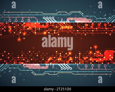 Vector illustration, Hi-tech digital technology and engineering theme Stock Vector