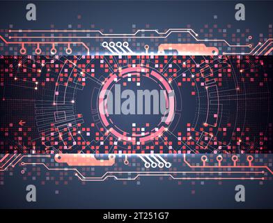 Vector illustration, Hi-tech digital technology and engineering theme Stock Vector
